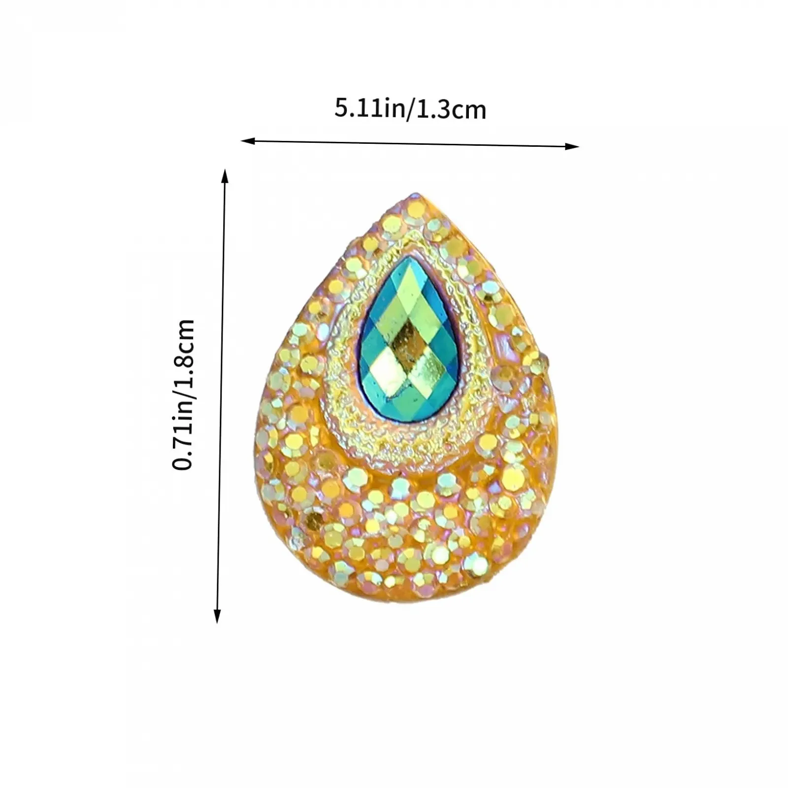 Стрази Краплеподібні NUOBESTY 300 штук, скляні дорогоцінні камені, підвіска павич, вишивка бісером, скляні коштовності, ювелірні вироби, смола, стрази для шиття, акрилові аксесуари, кришталеві намистини, ґудзики, фото №9