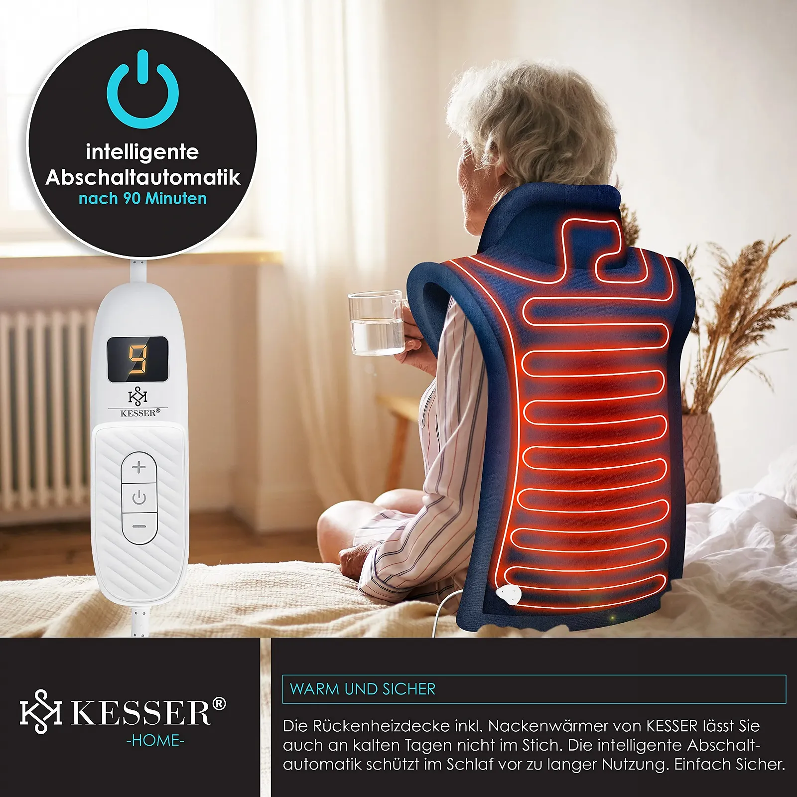 Електрична грілка KESSER Для спини, плечей, шиї, фото №4 Електрична грілка KESSER Для спини, плечей, шиї, фото №4