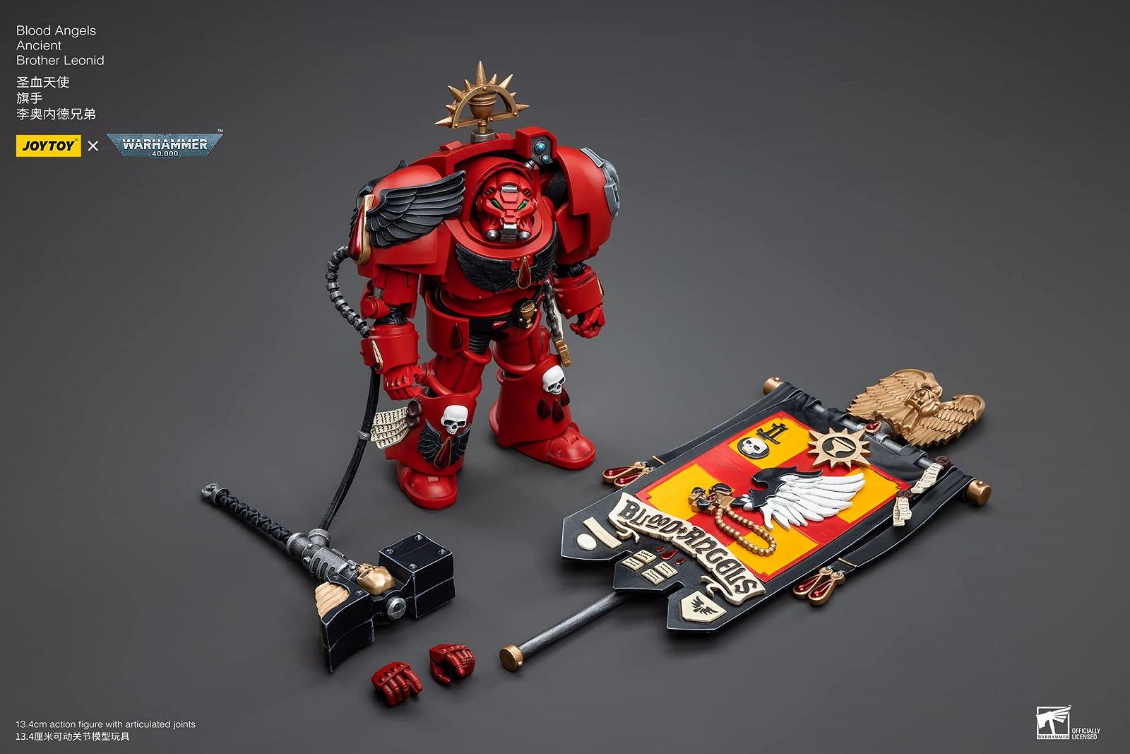 Фигурка JOYTOY WH 40K Blood Angels Assault Terminators Brother Leonid 1/18, фото №6