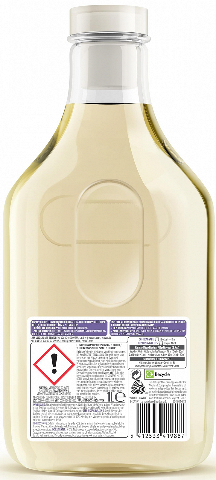 Гель для прання Ecover Black & Dark Mild Лайм і Лотос, 1 л, фото №2 Гель для прання Ecover Black & Dark Mild Лайм і Лотос, 1 л, фото №2