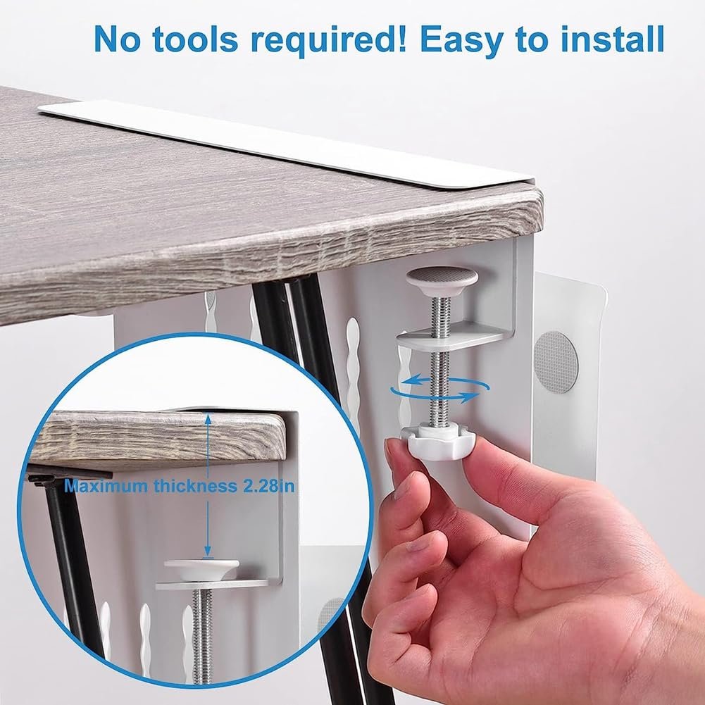 Подставка для ноутбука стальная к столу сбоку, нагрузка 3 кг, B, фото №3