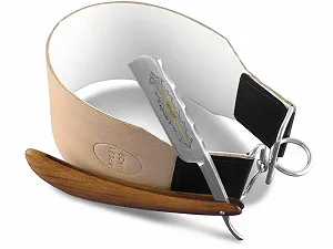 Набір для гоління Beginner's Razor Set Professional Strop Gold Etching Wooden Handle - Фото 1