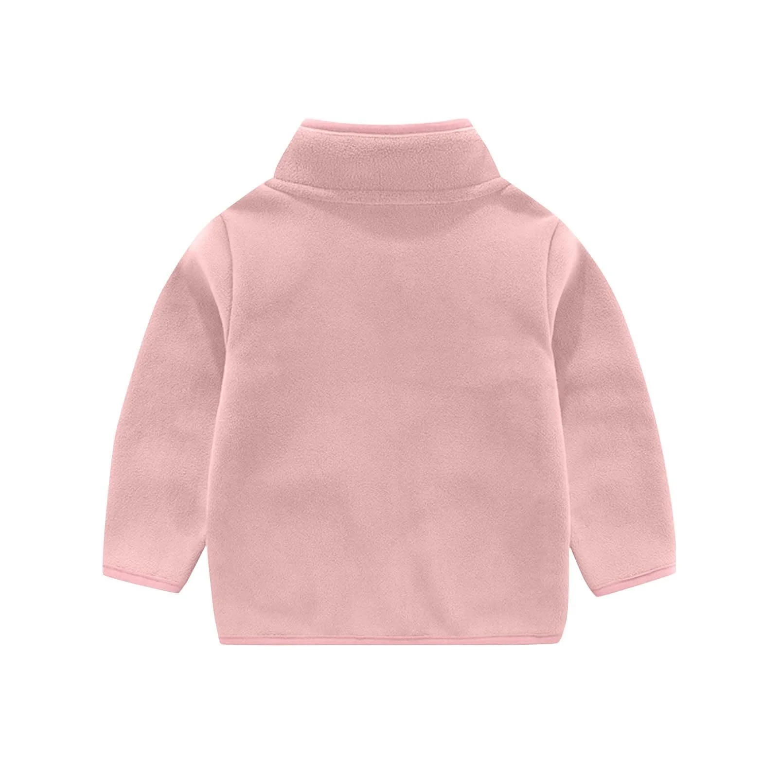 Флисовая куртка детская унисекс Teddy, однотонная зимняя теплая куртка-мантия, зимняя флисовая куртка с карманом, флисовая куртка на молнии, детская легкая куртка со стойкой, фото №3