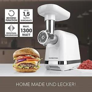 Электрическая мясорубка GOURMETmaxx 1300 Вт цена на synthetic.ua - Фото 1 Электрическая мясорубка GOURMETmaxx 1300 Вт synthetic.ua - Фото 1