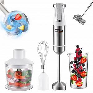 Мощный погружной блендер измельчитель 5в1 Zepline ZP-073 1500ВТ Белый - Фото 1