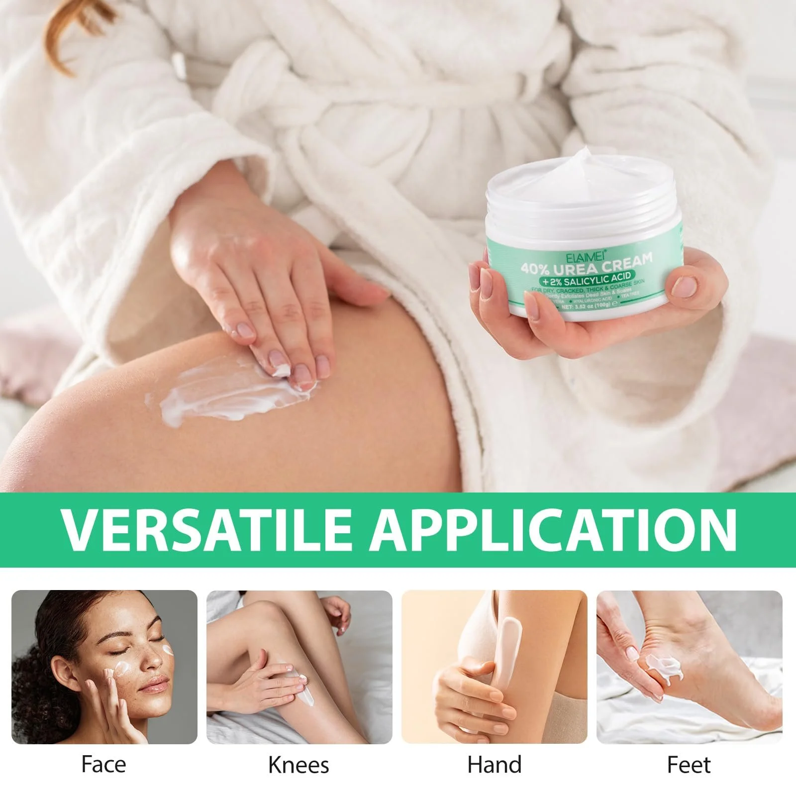 Крем для ног Urea Cream 40% Plus с 2% салициловой кислотой увлажняющий для стоп и рук 100 г, фото №4