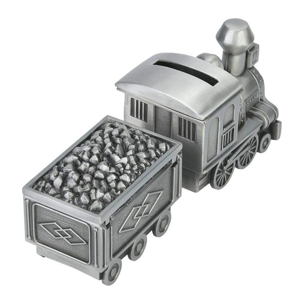 Скарбничка Metal Retro Train Model Silver, фото №8
