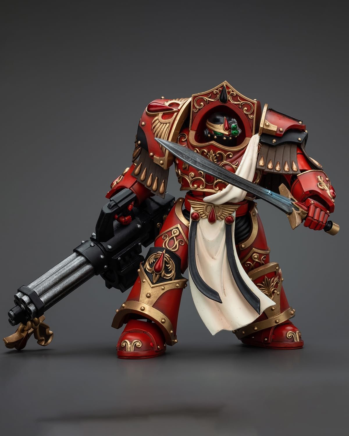 Экшн-фигурка JoyToy GW 40K Blood Angels Crimson Paladins Squad Crimson Paladin с Iliastus Storm Cannon, фото №3