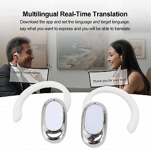 Наушники для перевода 5.4, в реальном времени для встреч с приложением, сенсорное управление для путешествий и музыки, ABS материал, белый synthetic.ua - Фото 1