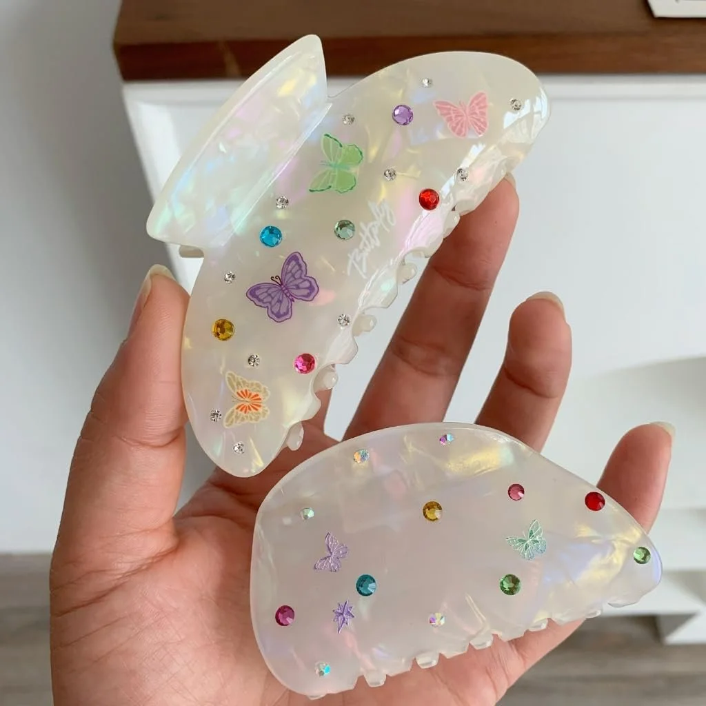 Заколка для волос Yjcnelcr Бабочка Кристалл Перламутр Большая Аксессуар для женщин и девушек, фото №7 Заколка для волос Yjcnelcr Бабочка Кристалл Перламутр Большая Аксессуар для женщин и девушек, фото №7