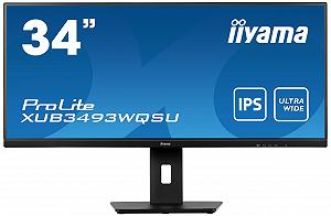 Монитор iiyama ProLite XUB3493WQSU-B5 ADS-IPS LED 34 дюйма UWQHD HDMI DP USB 3.0 FreeSync PIP тонкая линия регулировка высоты черный synthetic.ua - Фото 1