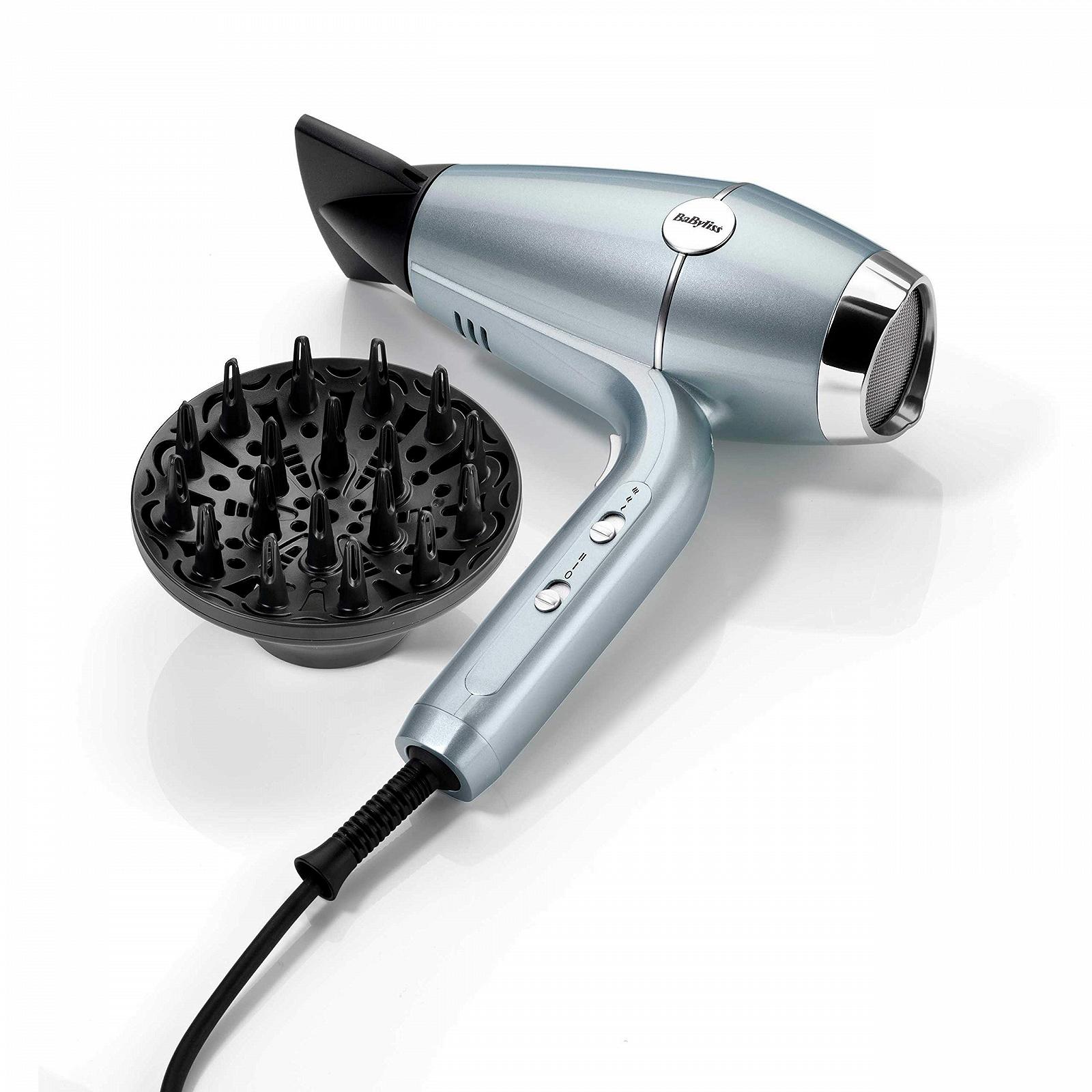 Фен BaByliss Hydro-Fusion D773DE, Ледяной Голубой и Выпрямитель Super Smooth 235 ST393E, фото №3