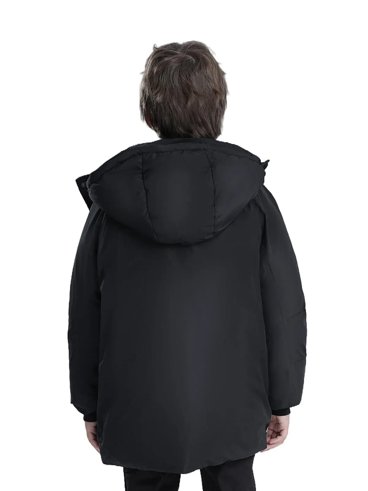 Зимова куртка з капюшоном для хлопчиків Sunny Sprout, утеплена пуховик з вітрозахисними рукавами та флісовою підкладкою, фото №4