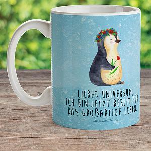 Дитяча кружка Mr. & Mrs. Panda Пінгвін Квіти synthetic.ua - Фото 1