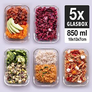Скляні контейнери для підготовки продуктів Good For You 4 шт. 850 мл 28 oz 3.5 Cups BPA Free synthetic.ua - Фото 1