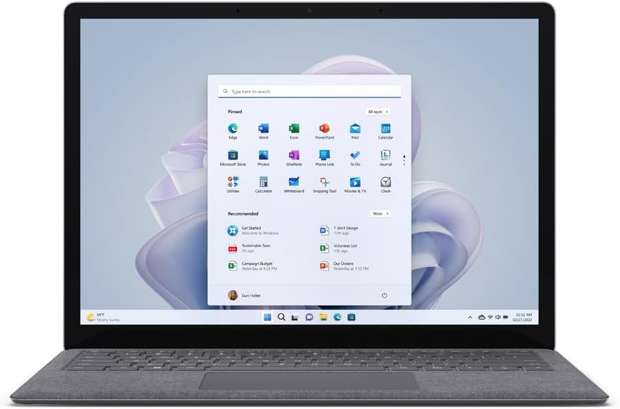 Сенсорный ноутбук 13.5" Microsoft Surface Laptop 5 Intel Core i5-1235U RAM 8GB SSD 256GB 18ч батарея Win11 Алюминиевый корпус (UKR), фото №2