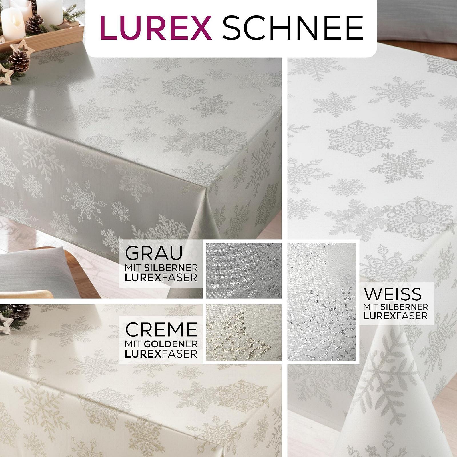 Скатертина Lurex 80 x 80 см блискуча квадратна білосніжна/срібляста, фото №4