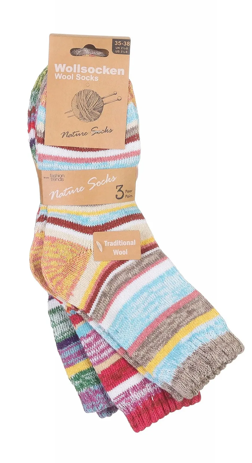 Жіночі зимові шкарпетки Різнокольорові, фото №3