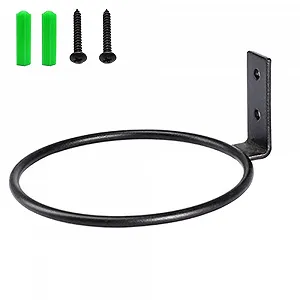 Тримач для квіткових горщиків настінний TopHomer кільце 8 дюймів (20 см) чорний - Фото 1