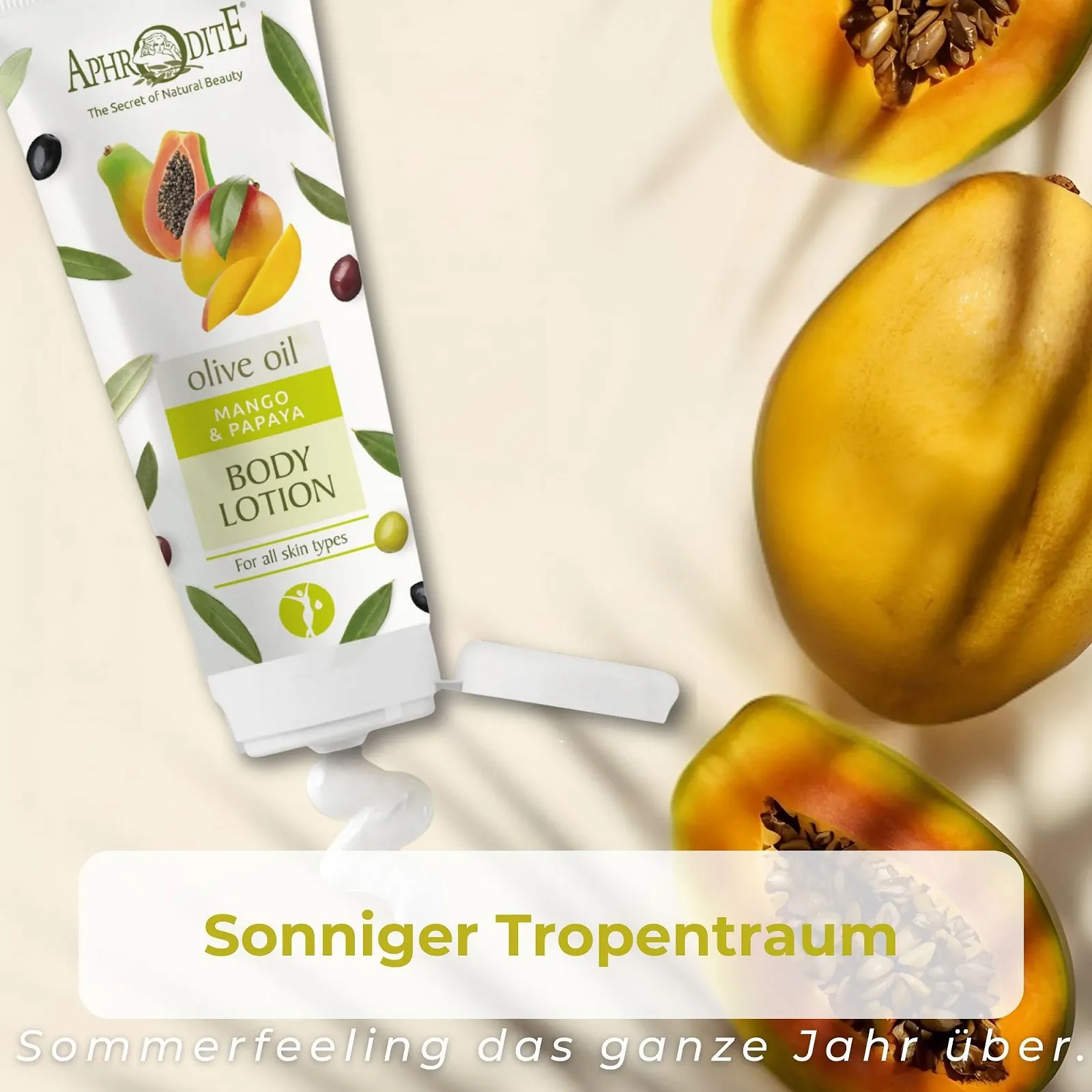 Лосьон для тела Aphrodite Набор по уходу за телом Интенсивное увлажнение, гладкая кожа - 1x лосьон для тела с алоэ вера, 1x лосьон для тела с манго и папайей - Укрепляющий крем для тела, фото №4