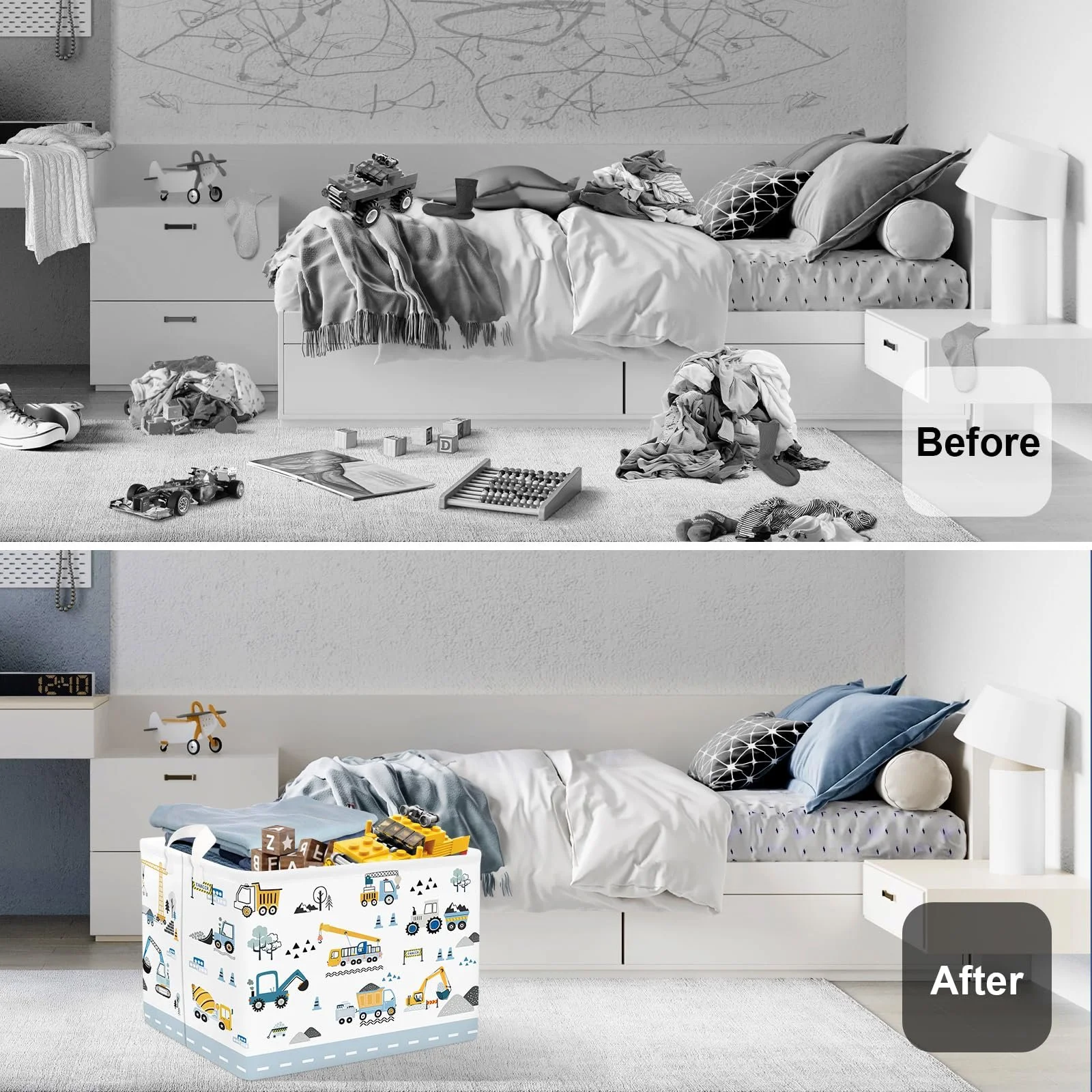 Корзина HUUMONSS для детской, складная, для мальчиков, большая, 36 л, фото №2 Корзина HUUMONSS для детской, складная, для мальчиков, большая, 36 л, фото №2