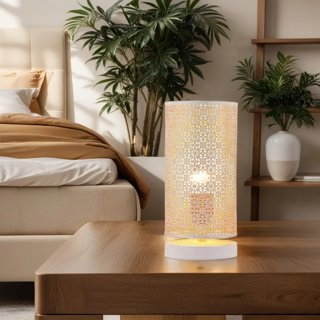 Настільна лампа Marrakech Tuza 25 см метал E27 Біла, фото №4