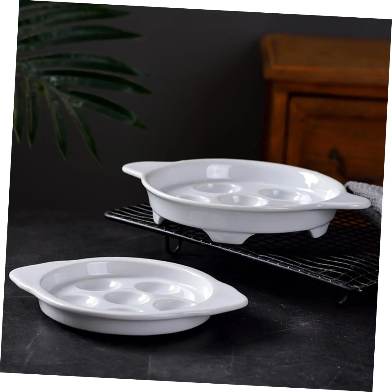 Форма для запекания улиток Ciieeo 2 шт. 6 и 12 отверстий белая, фото №3 Форма для запекания улиток Ciieeo 2 шт. 6 и 12 отверстий белая, фото №3