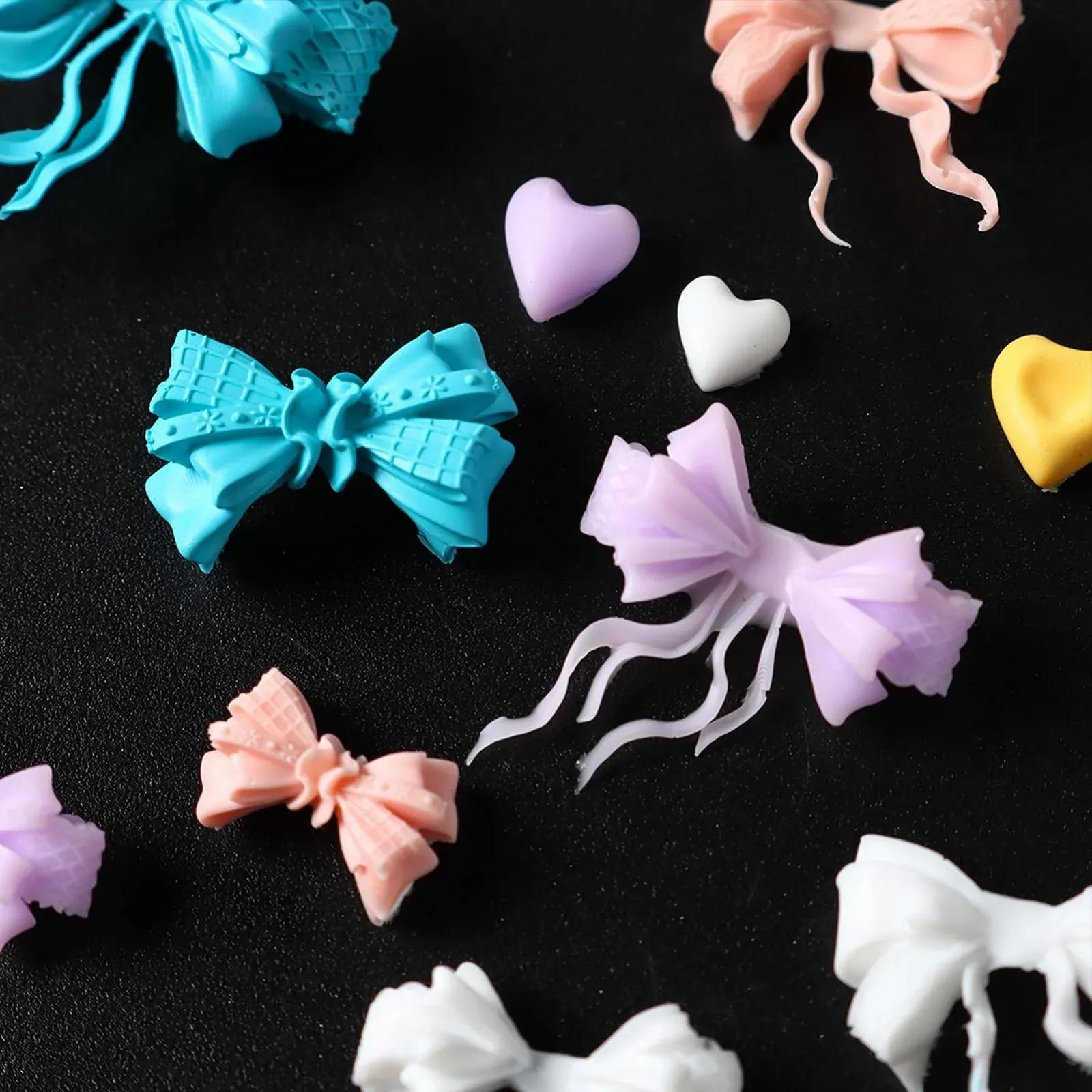 Силіконові форми для декору нігтів 3D Heart Bows, фото №3