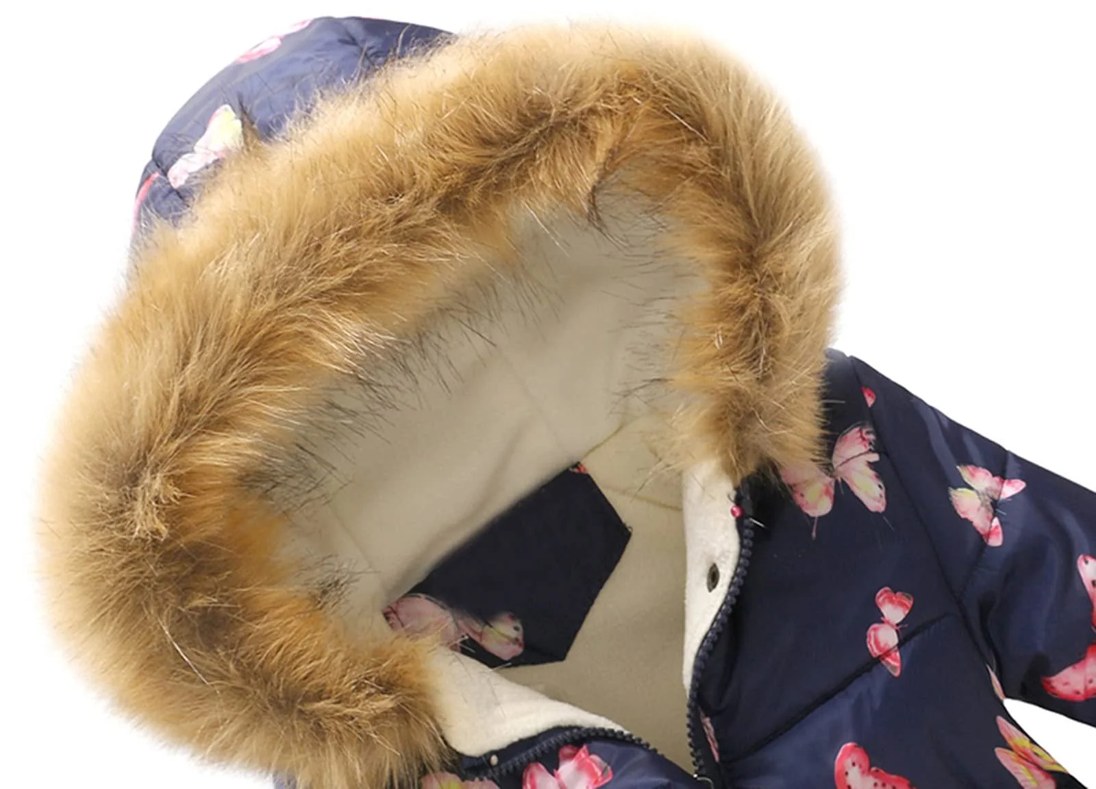 Дитяча пухова куртка з капюшоном, зимова куртка для дівчаток, фото №3