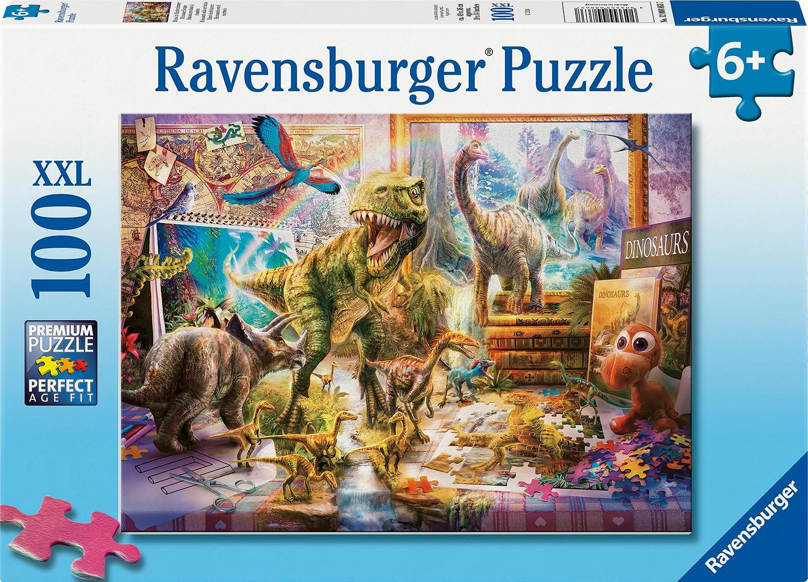 Дитячий пазл XXL Ravensburger Dinos in the Children's Room 12000863 100 елементів від 6 років, фото №1
