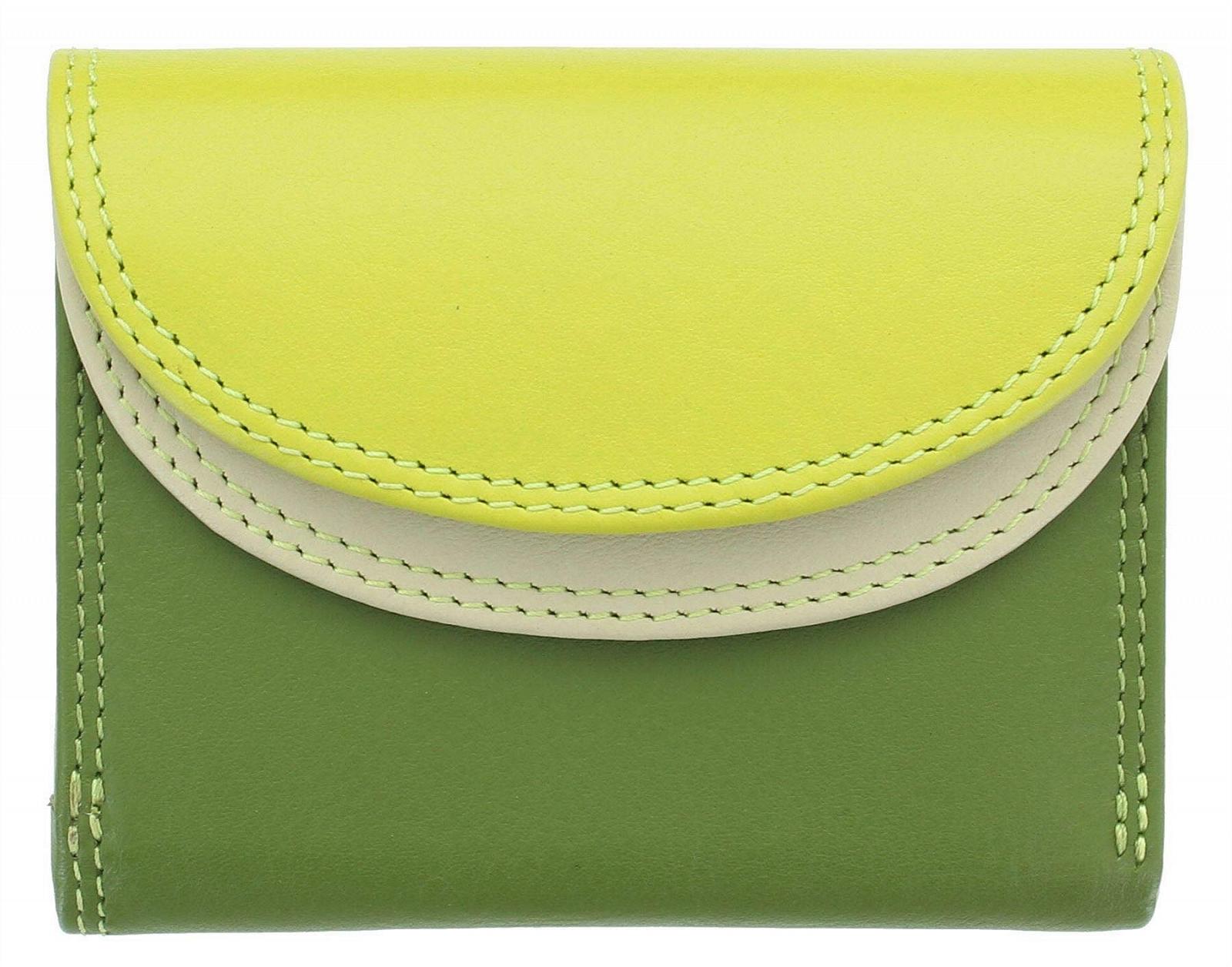 Кошелек VISCONTI Rainbow Collection RB126 Маленький Кожаный RFID Lime Multi, фото №1