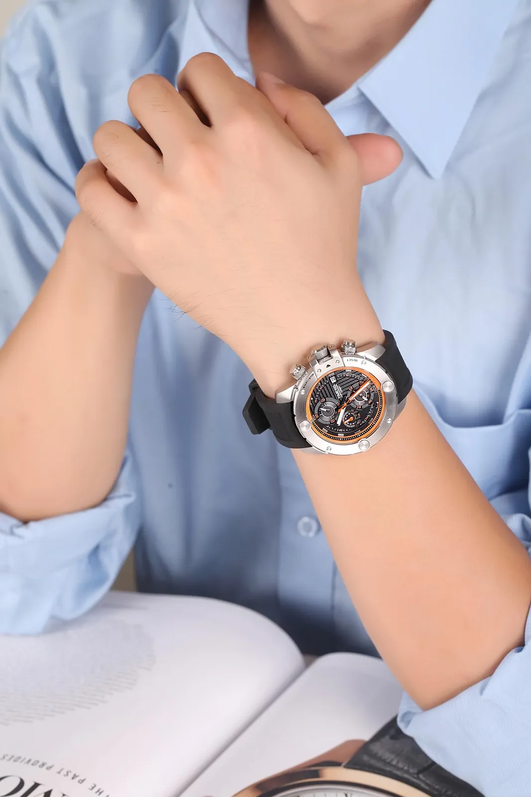 Годинник Time100 Чоловічий Багатофункціональний Корпус з нержавіючої сталі, фото №3