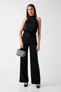 Женский сатиновый топ GUESS JEANS / Черный / Размер S synthetic.ua - Фото 1