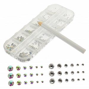 Прикраса для манікюру minkissy 4 набори Стрази Плоскі synthetic.ua - Фото 1