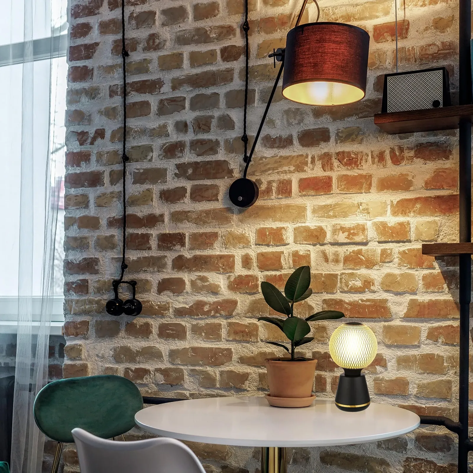 Настільна лампа ADAKAT Vintage метал E27 чорна, фото №4