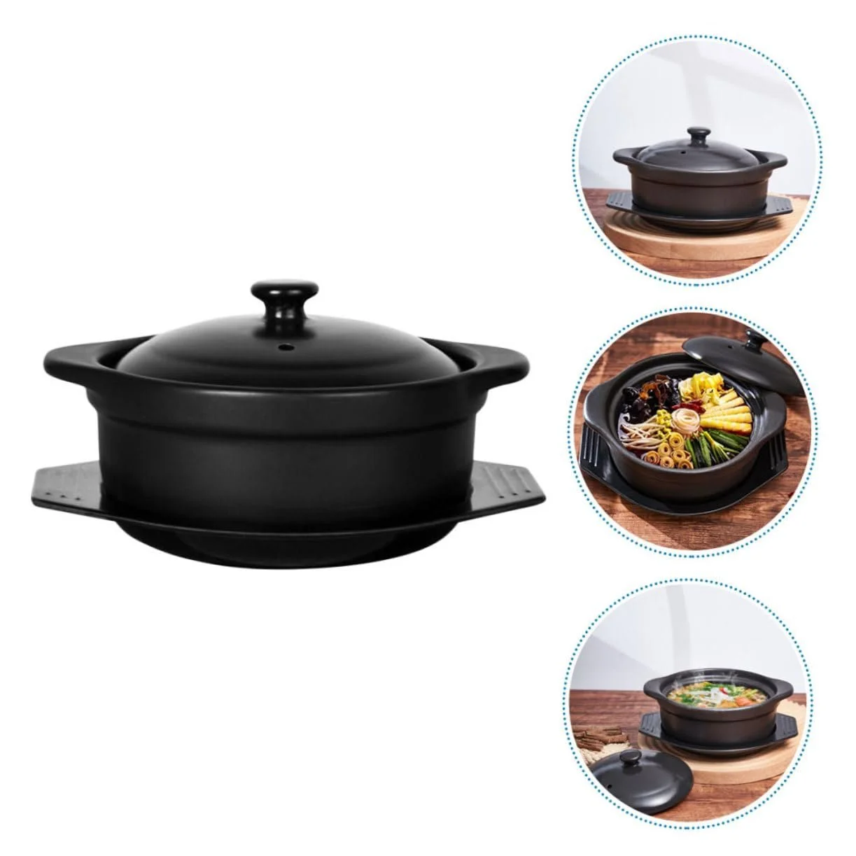 Кастрюля Toyvian керамическая с крышкой без BPA для посудомоечной машины, фото №9