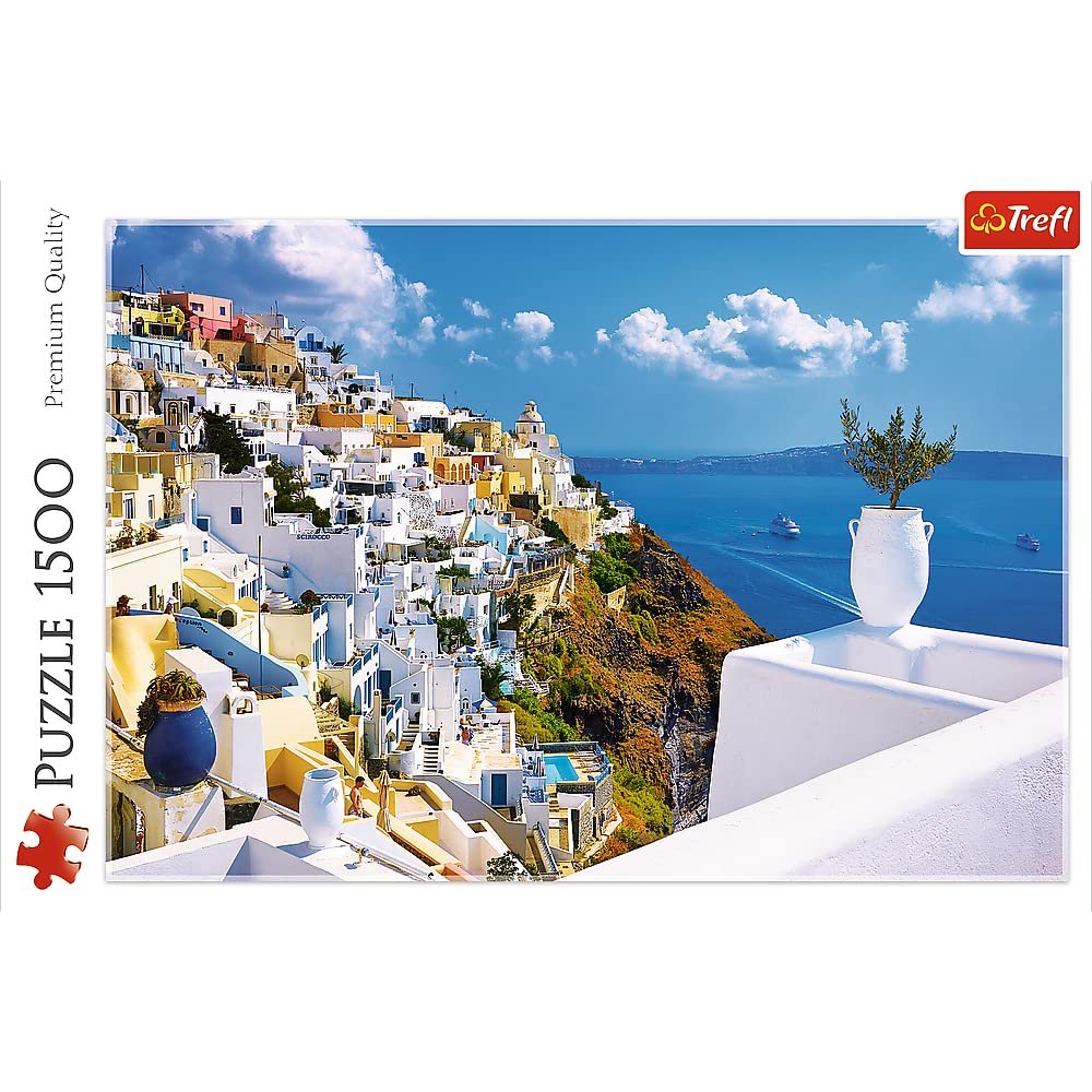 Пазл Trefl Santorini Greece 1500 деталей, фото №3 Пазл Trefl Santorini Greece 1500 деталей, фото №3