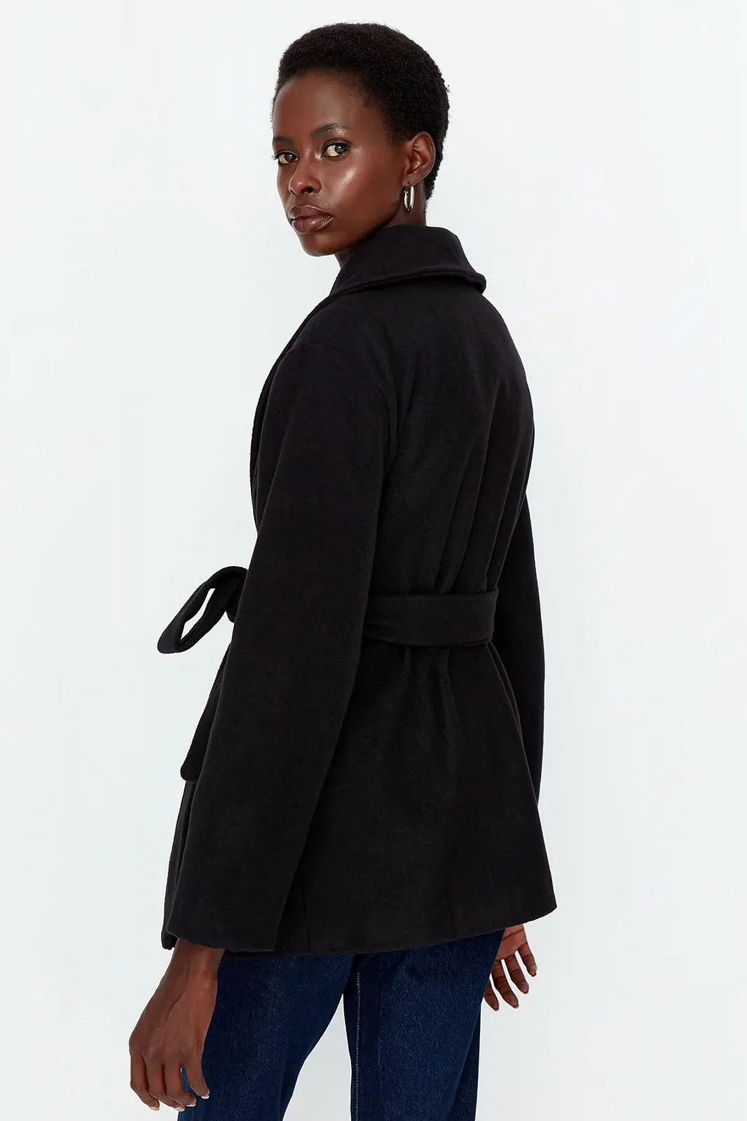 Пальто TRENDYOL Basic Однотонное, фото №5 Пальто TRENDYOL Basic Однотонное, фото №5