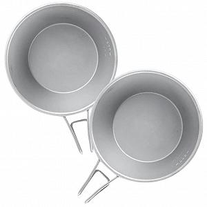 Миска KICHOUSE 2 шт. Syrah, походная миска, походная кружка, миска для кемпинга, миски из нержавеющей стали с крышкой, миски для смешивания, набор мисок из нержавеющей стали для путешествий на открытом воздухе - Фото 1