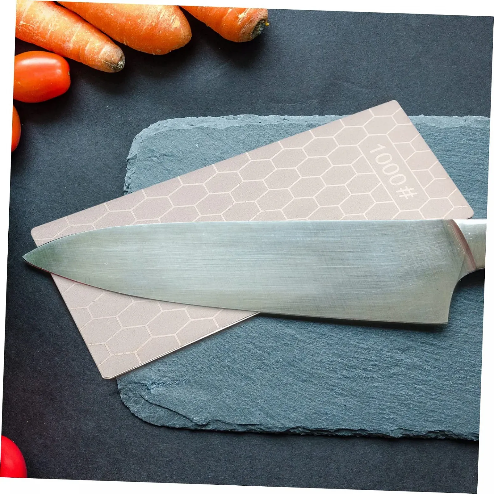 Точилка для ножей Mobestech алмазная портативная односторонняя сотовая с нескользящим основанием, фото №7