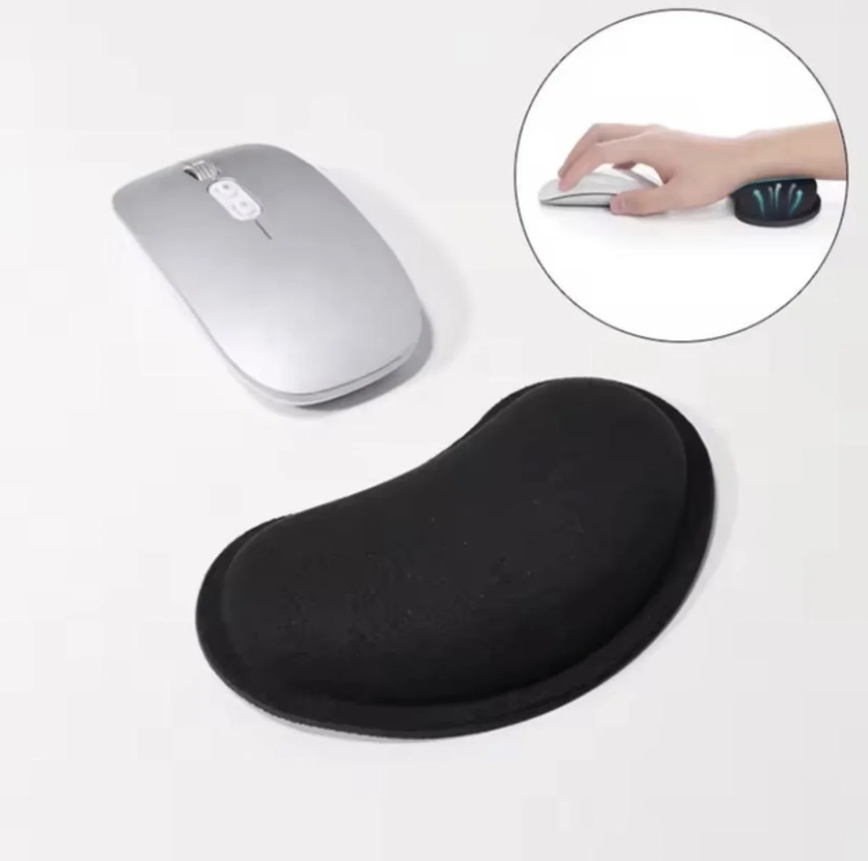 Ергономічний килимок для миші NPK з підставкою під зап’ястя Чорний, фото №5 Ергономічний килимок для миші NPK з підставкою під зап’ястя Чорний, фото №5