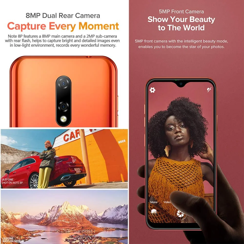 Смартфон Ulefone Note 8P 2/16GB 4G LTE Dual SIM 5.5" Android 10 Go, фото №5