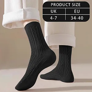 Термоноски Женские Черный Цвет (4 пары) synthetic.ua - Фото 1