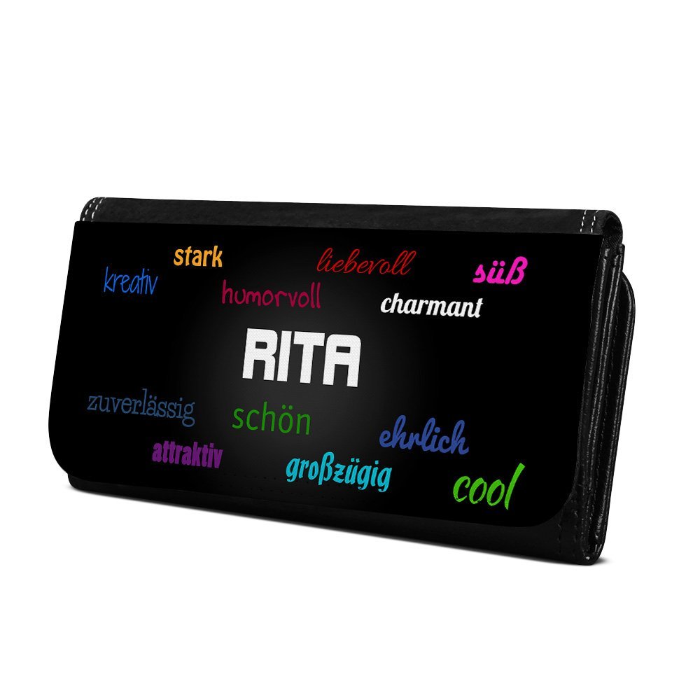 Кошелек с именем Rita - Design Positive Characteristics - Персонализированный кошелек для мужчин и женщин, фото №1