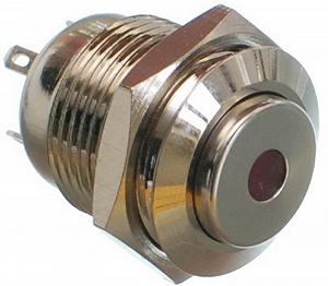 Кнопка антивандальна VJ Parts d18mm стрижка 16mm h20mm 4 контакт індикація - Фото 1