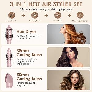 Фен-щетка Rotating Hair Brush 800 Вт 38/50 мм с вращением и ионизацией synthetic.ua - Фото 1