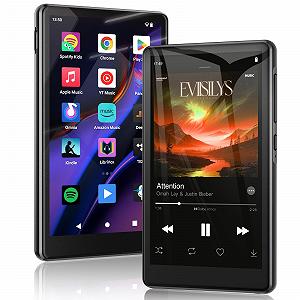 MP3-плеер Spotify с Bluetooth 83GB, 4.5-дюймовый сенсорный MP4-плеер WiFi, 2000 mAh Портативный стерео Hi-Fi с динамиком, Amazon Music, Android-плеер для потоковой передачи музыки для детей, FM-радио - Фото 1