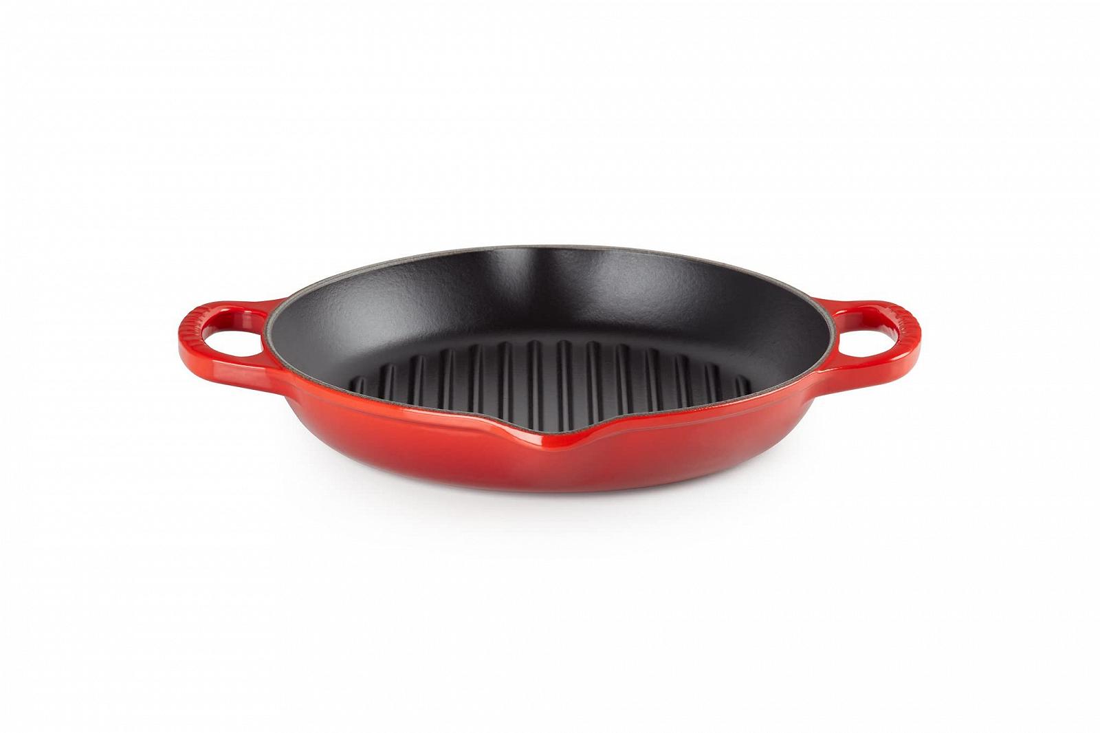 Сковорода-гриль Le Creuset Signature висока кругла 25 см Cherry Red, фото №3