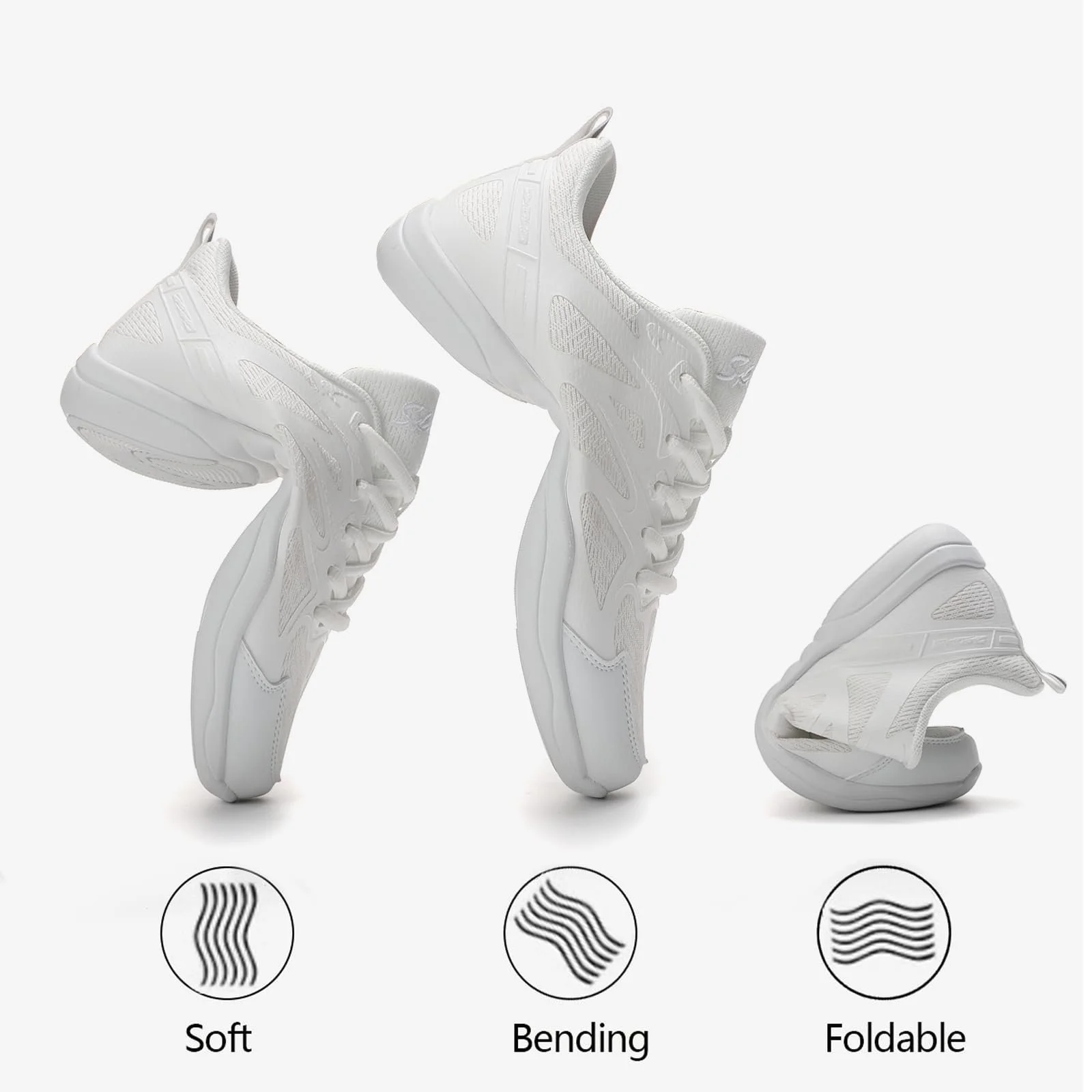 Кроссовки для черлидинга Cheer Танцевальная Кроссовки Черлидеры Детские Фитнес гимнастика Тренировочные кроссовки Нескользящие Девочки Акробатика Младший школьный возраст, фото №4