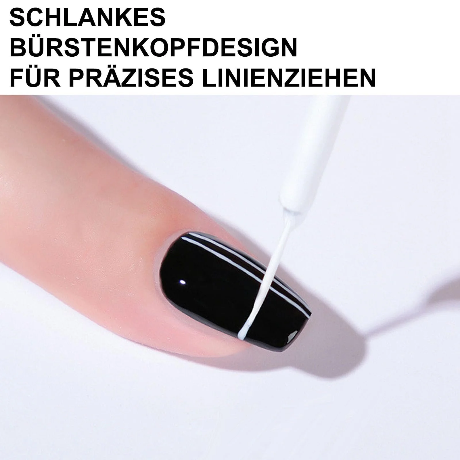 Гель-лак для ногтей White Liner, Гель-лак для французского маникюра, УФ-гель-лак для дизайна ногтей, Гель-лак Fine Liner Soak Off UV LED для женщин, DIY Salon (White), фото №3